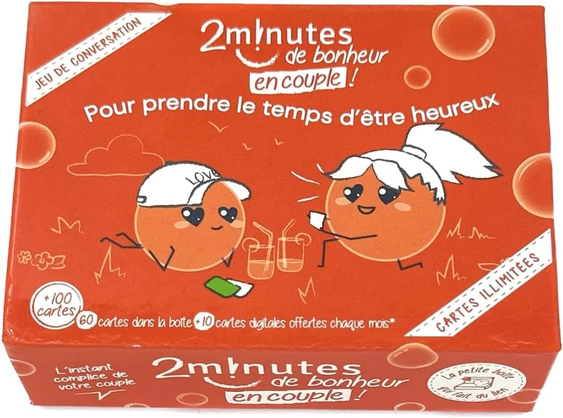 2 Minutes de Bonheur en Couple, 60 cartes questions