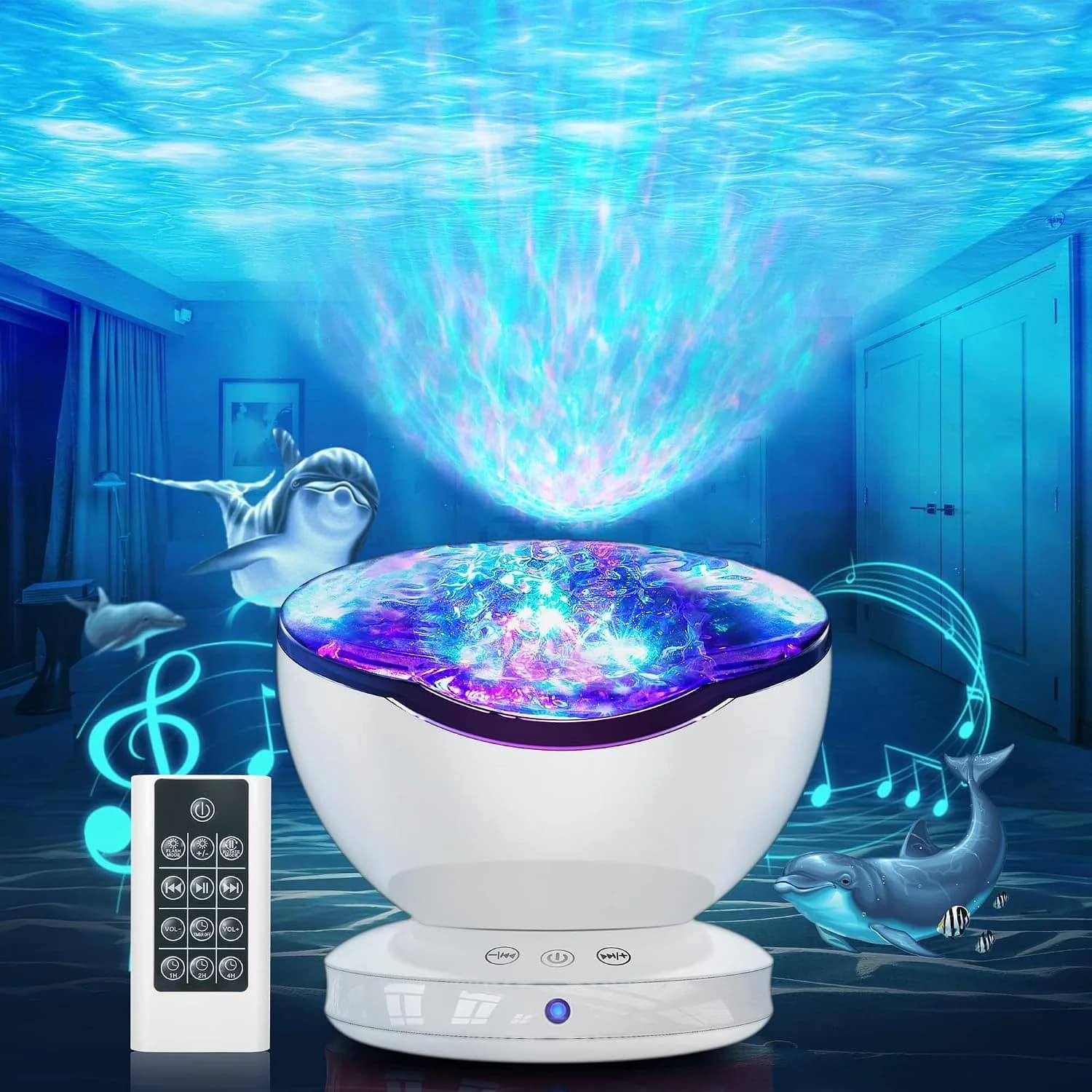 ARTINABS projecteur vagues avec 6 sons