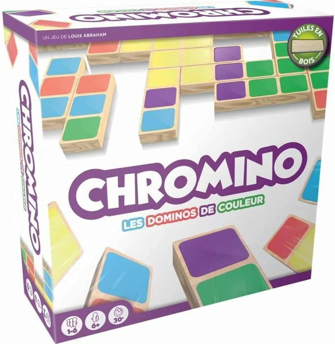 Asmodee Chromino, jeu de dominos en bois