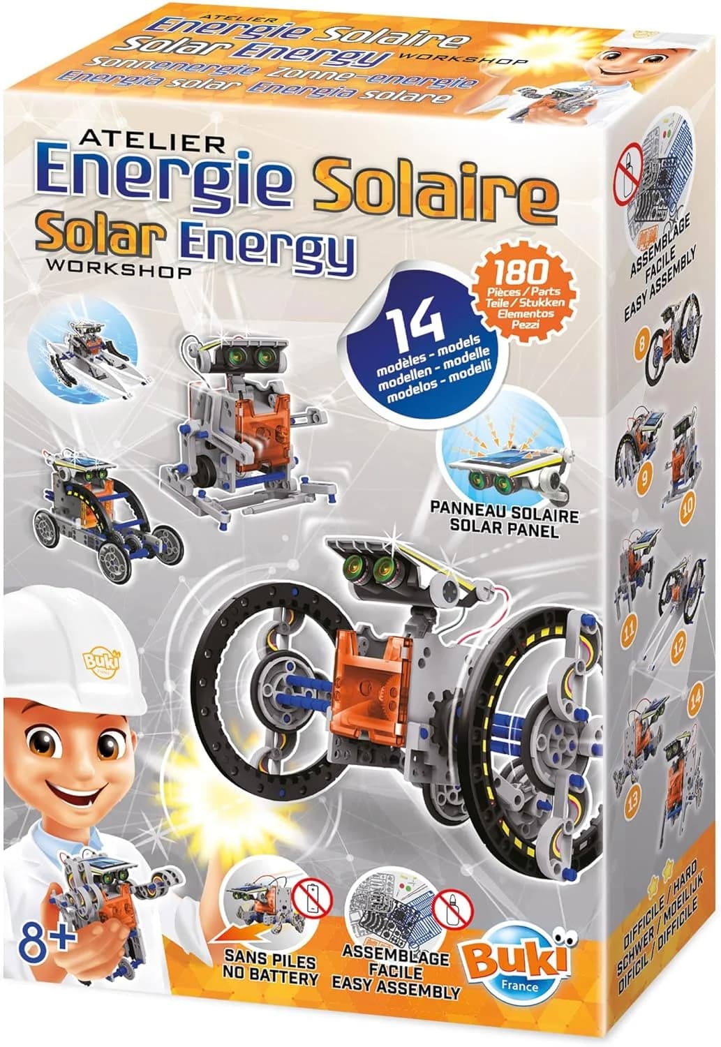 Buki Énergie solaire 14 en 1, robot à construire