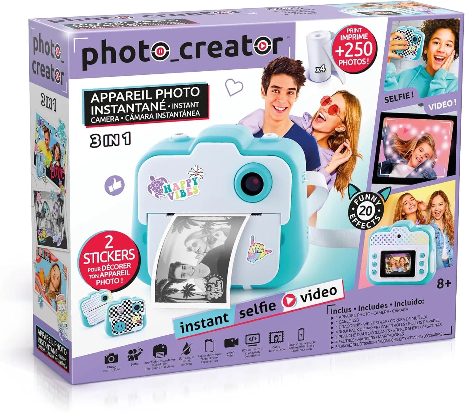 Canal Toys Photo Creator appareil photo enfant instantané 3 en 1