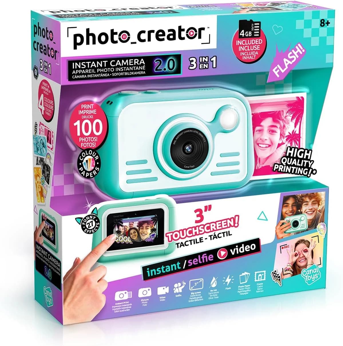Canal Toys Photo Creator Appareil Photo Instantané Bleu Enfant 8+