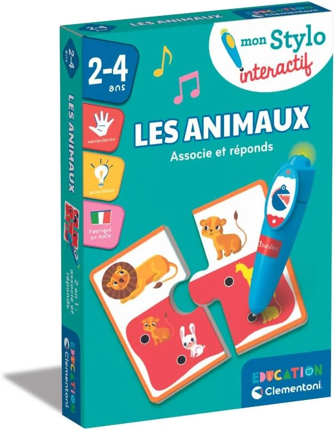 Clementoni Mon Stylo Interactif Les Animaux jeu éducatif enfant 2 ans+