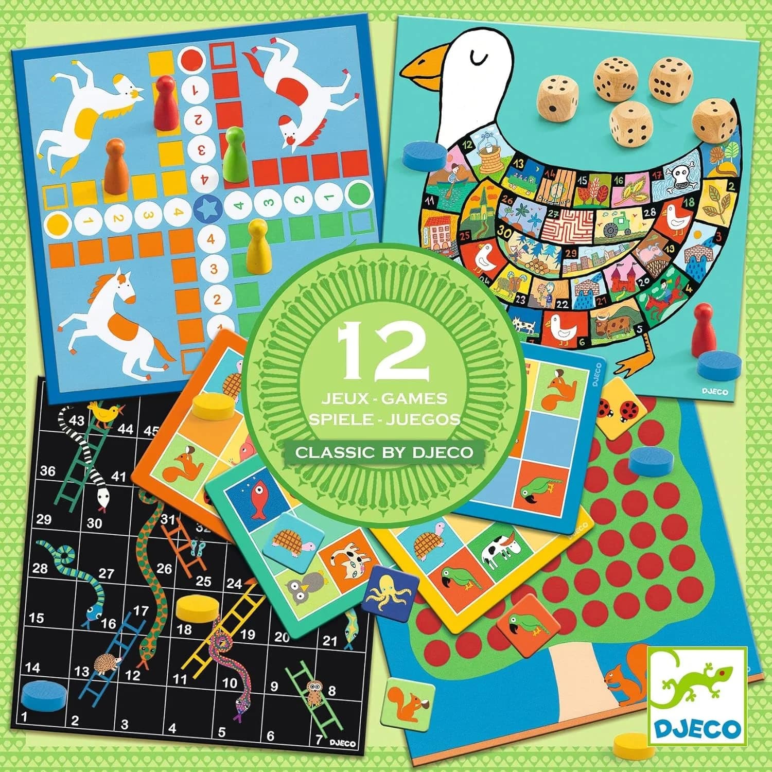 DJECO Coffret 12 jeux de société enfants
