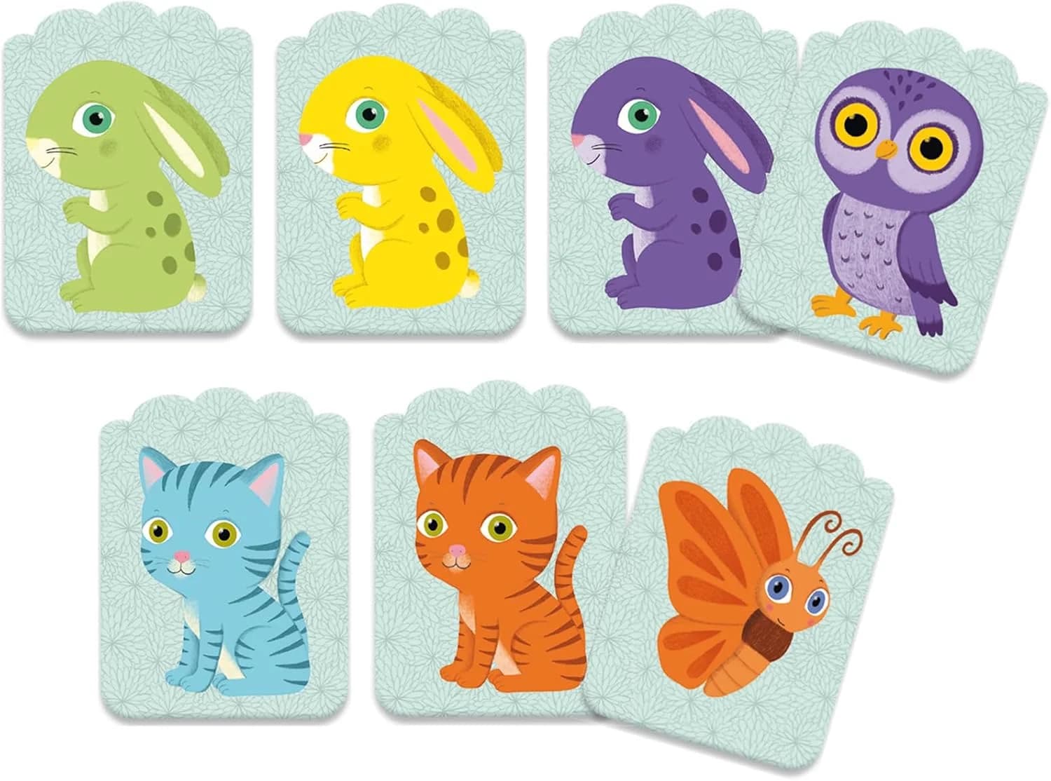 DJECO Little Match jeu de cartes couleurs et animaux 2,5-5 ans