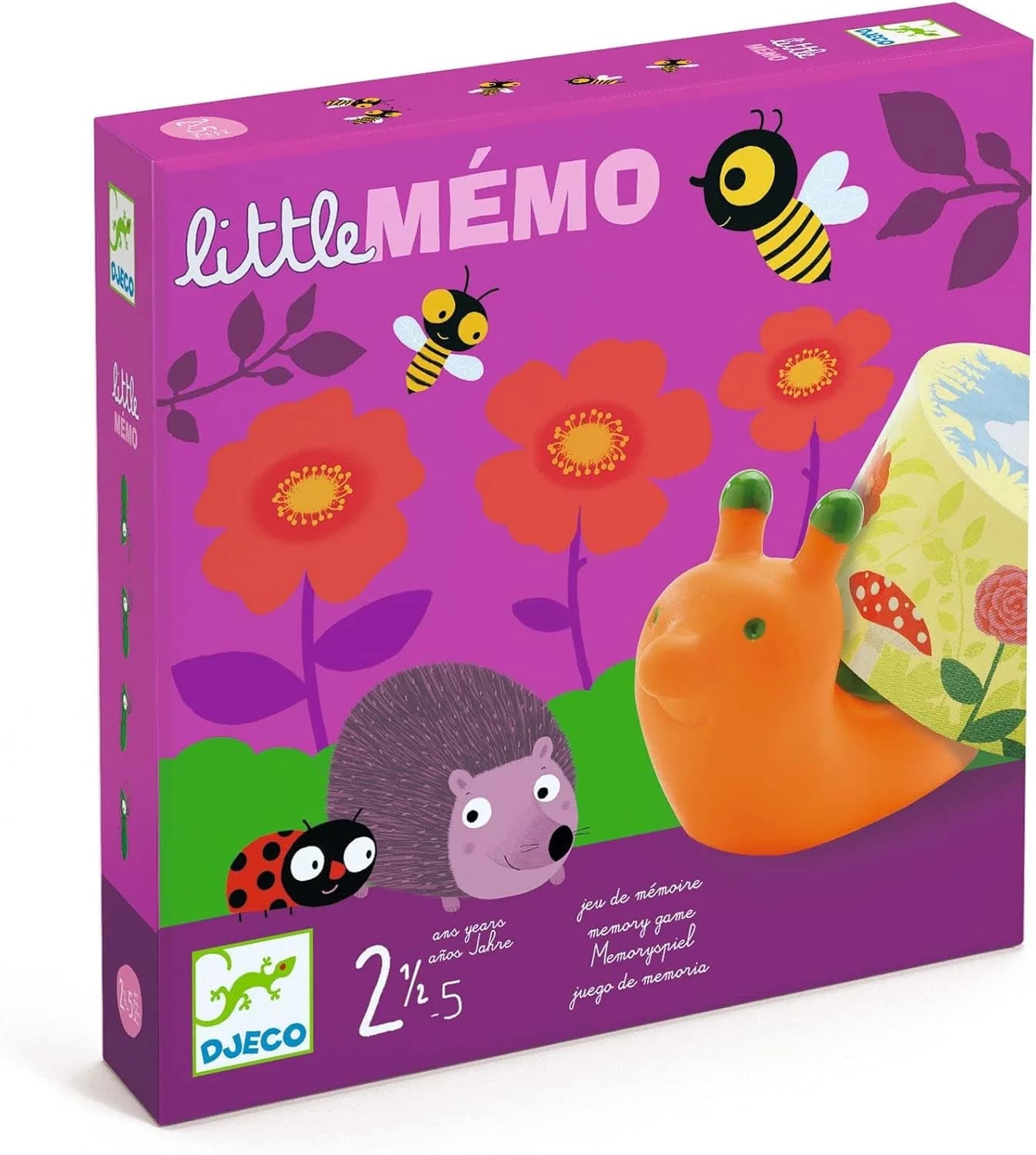 DJECO Little Mémo jeu de mémoire animaux 2,5-5 ans