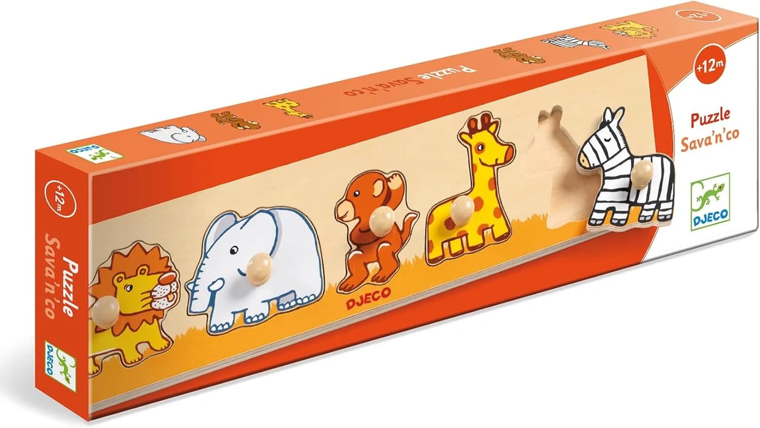 Djeco puzzle encastrement savane en bois dès 12 mois