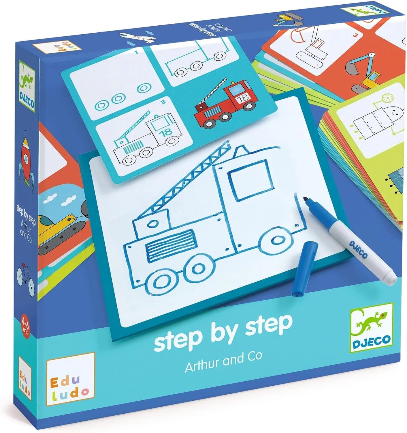 DJECO Step by Step Arthur et Co dessin pas à pas
