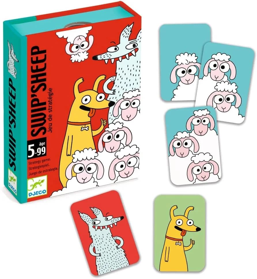 DJECO Swip' Sheep jeu de cartes stratégie