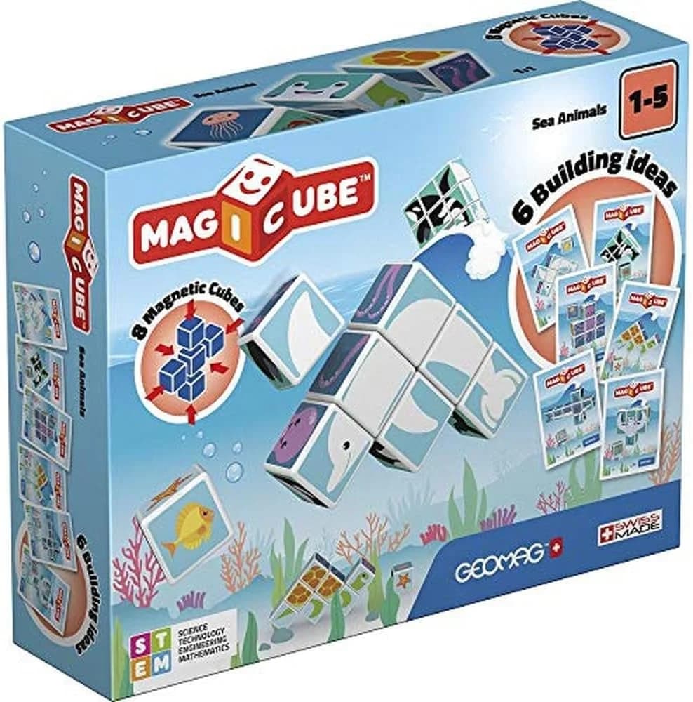 Geomag Magicube Animaux marins, 8 cubes