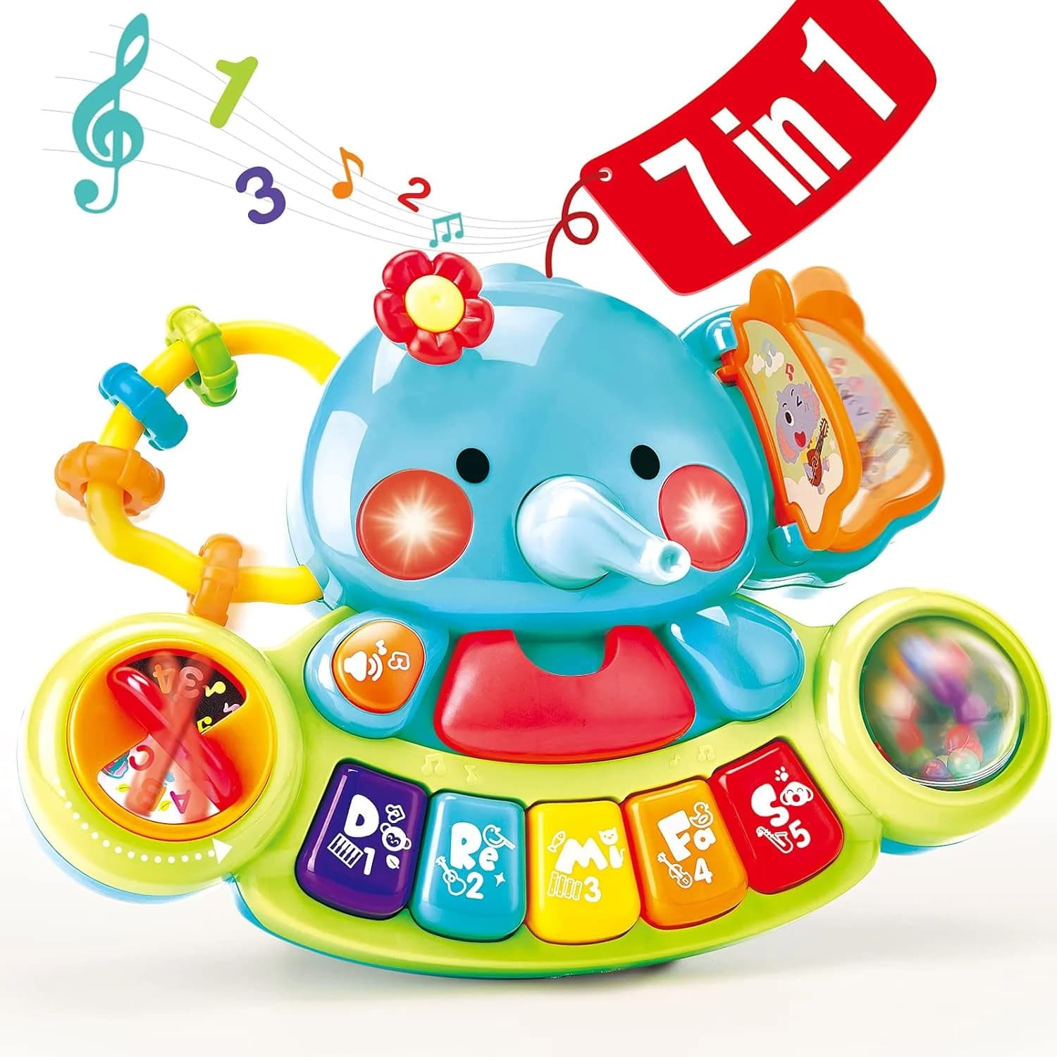 Hahaland piano éléphant à 7 activités