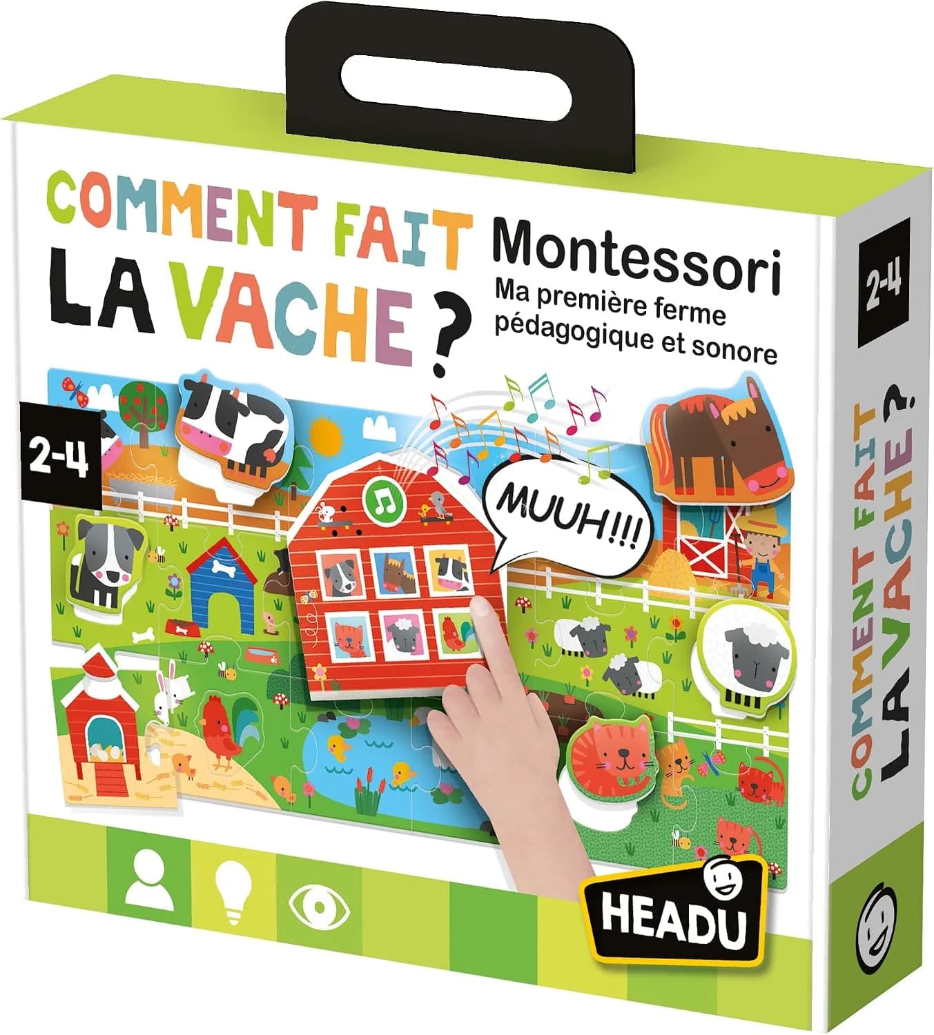 Headu Comment fait la vache ?, puzzle sonore ferme