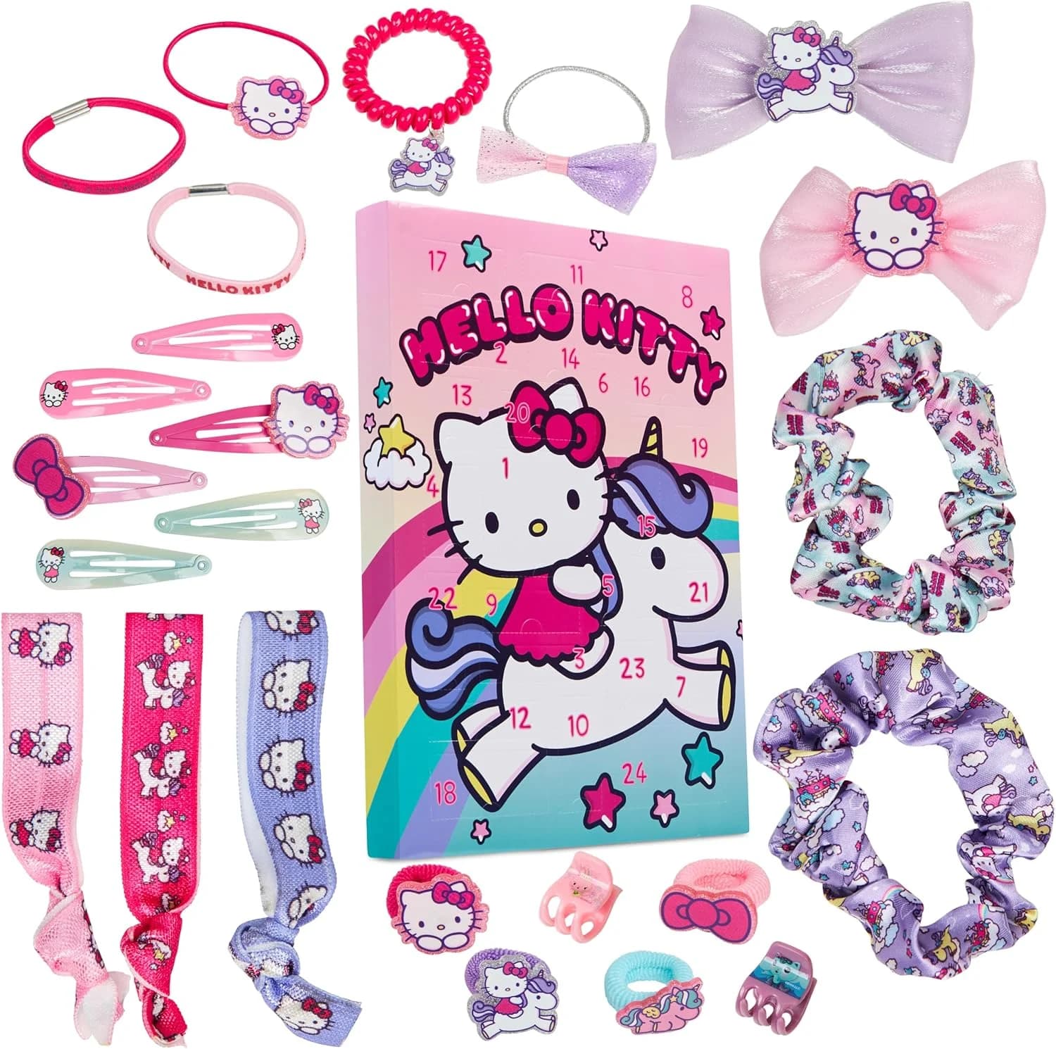 Hello Kitty, calendrier de l'Avent cheveux 24 pièces