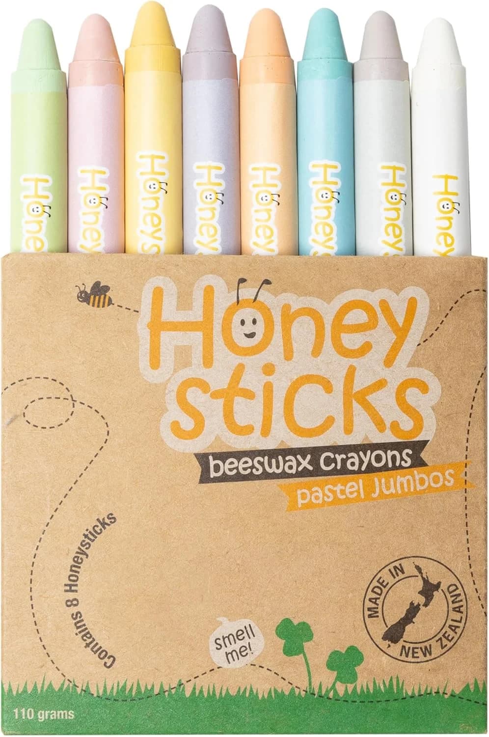 Honeysticks crayons jumbo pastel en cire d’abeille - lot de 8