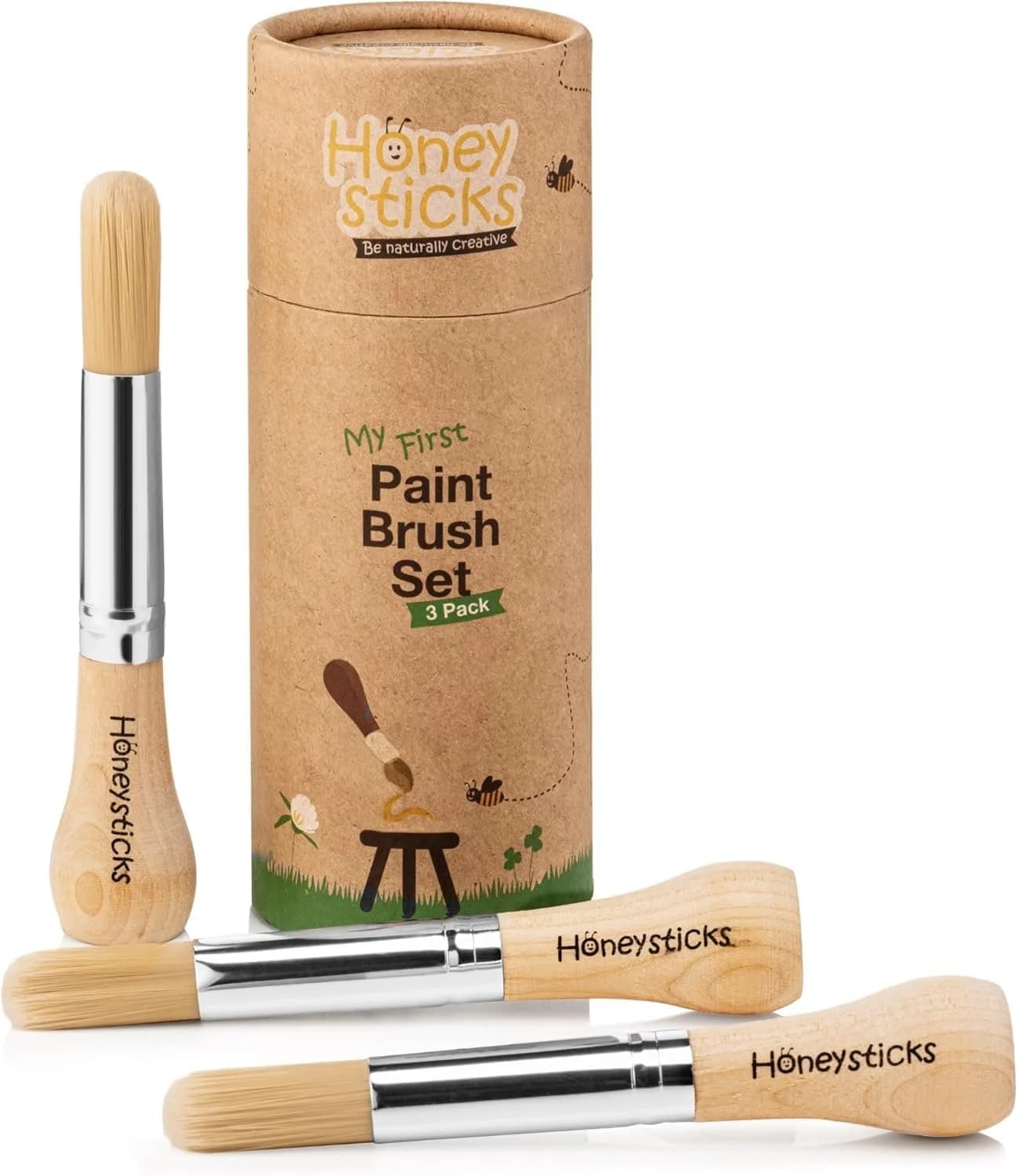 Honeysticks - Mon premier set de 3 pinceaux pour tout-petits