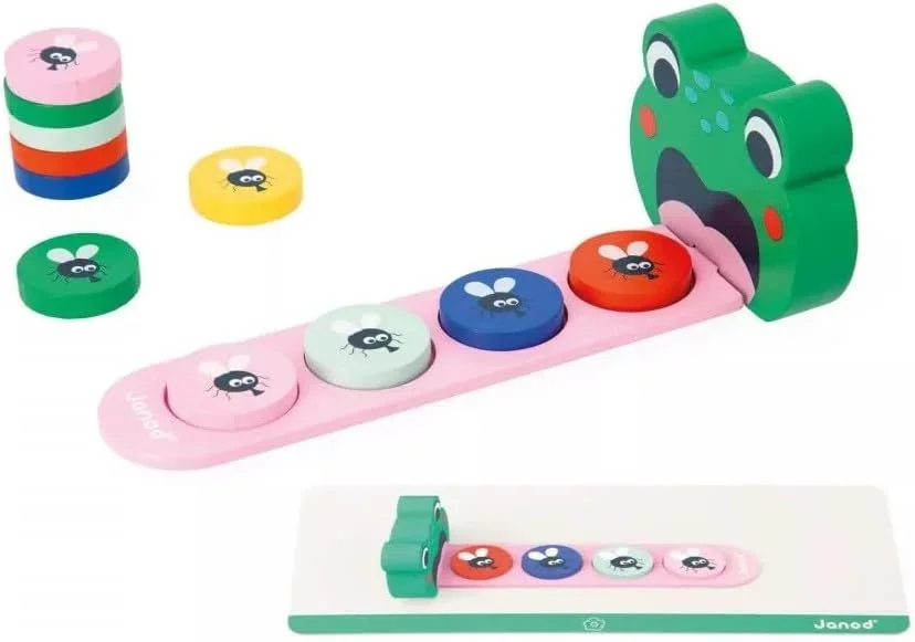 Janod Algorithmes Grenouille (3 ans+) - suites logiques et couleurs