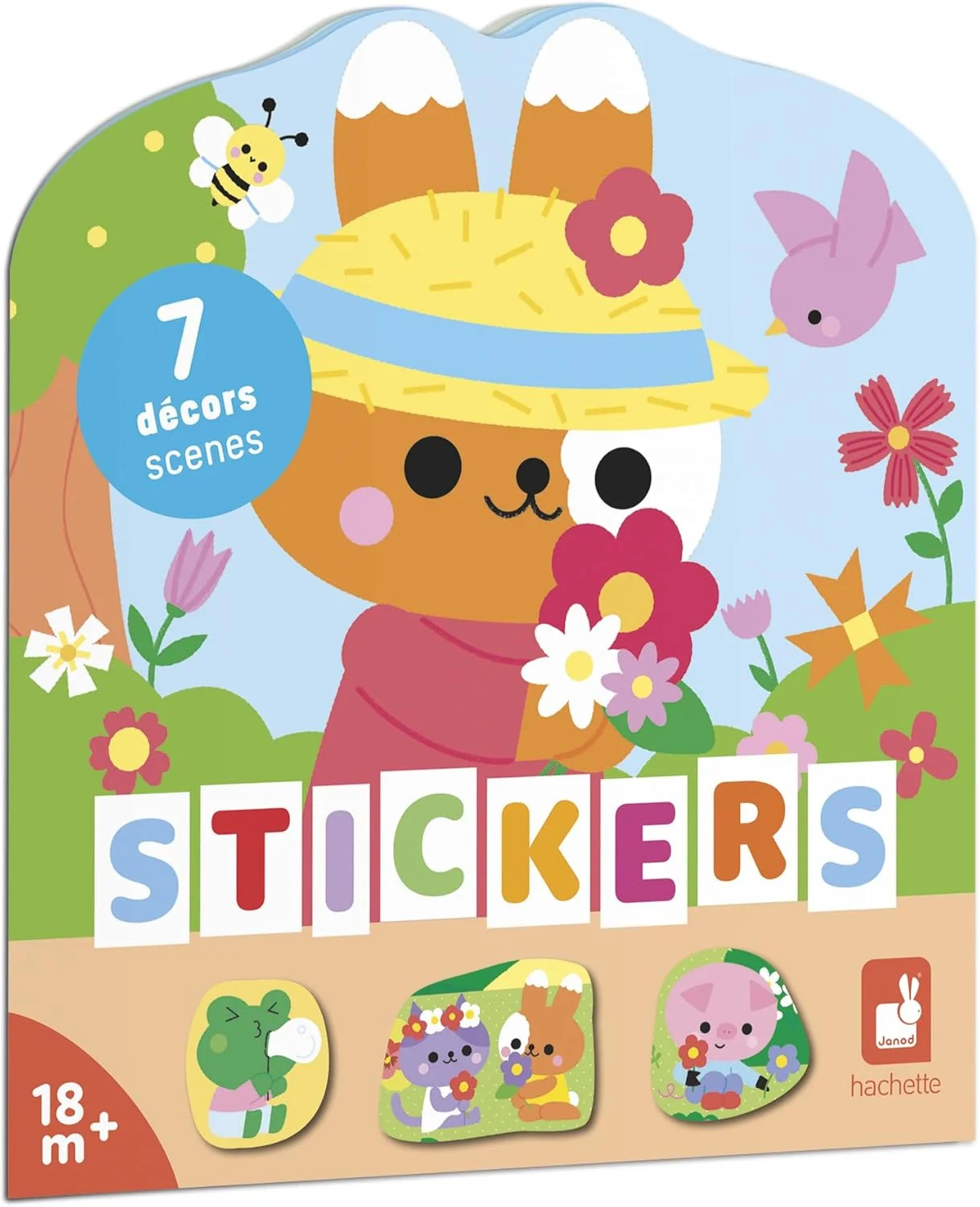 Janod Cahier de stickers « Campagne » (dès 18 mois)