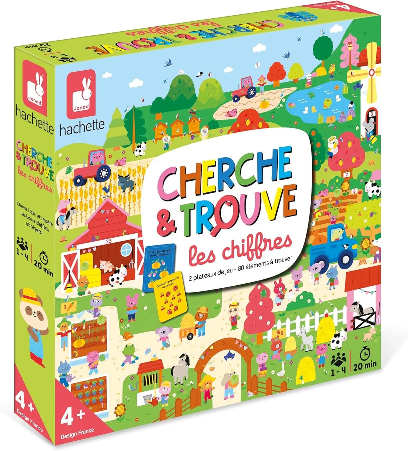 Janod Cherche et Trouve Les Chiffres - Jeu d’observation dès 4 ans