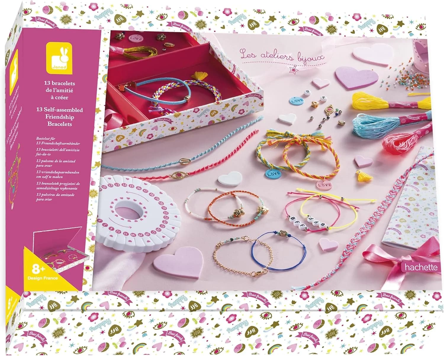 Janod – Coffret 13 bracelets de l’amitié à créer (dès 8 ans)