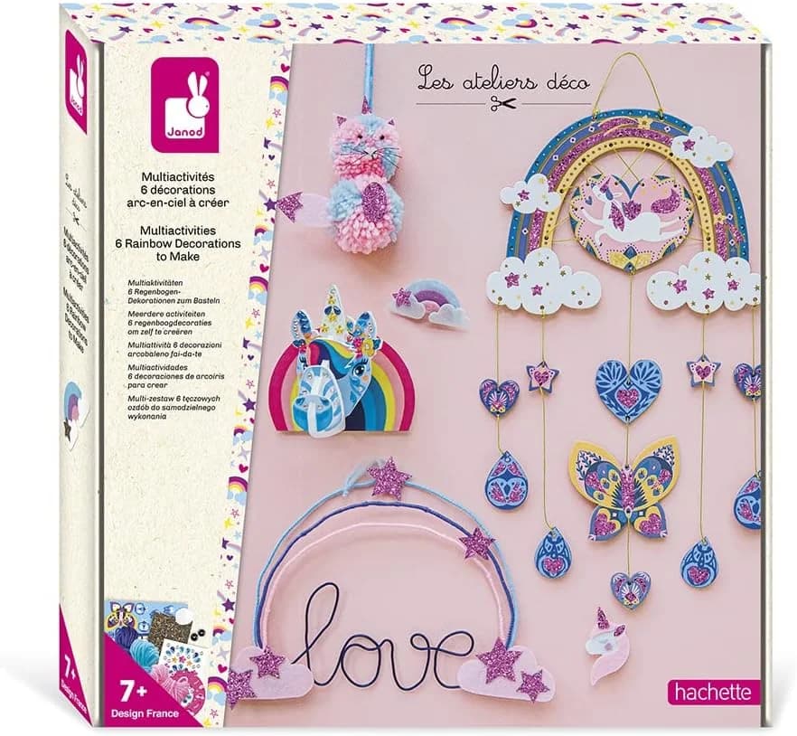 Janod – Coffret multi-activités licornes (6 créations) – 7 à 12 ans