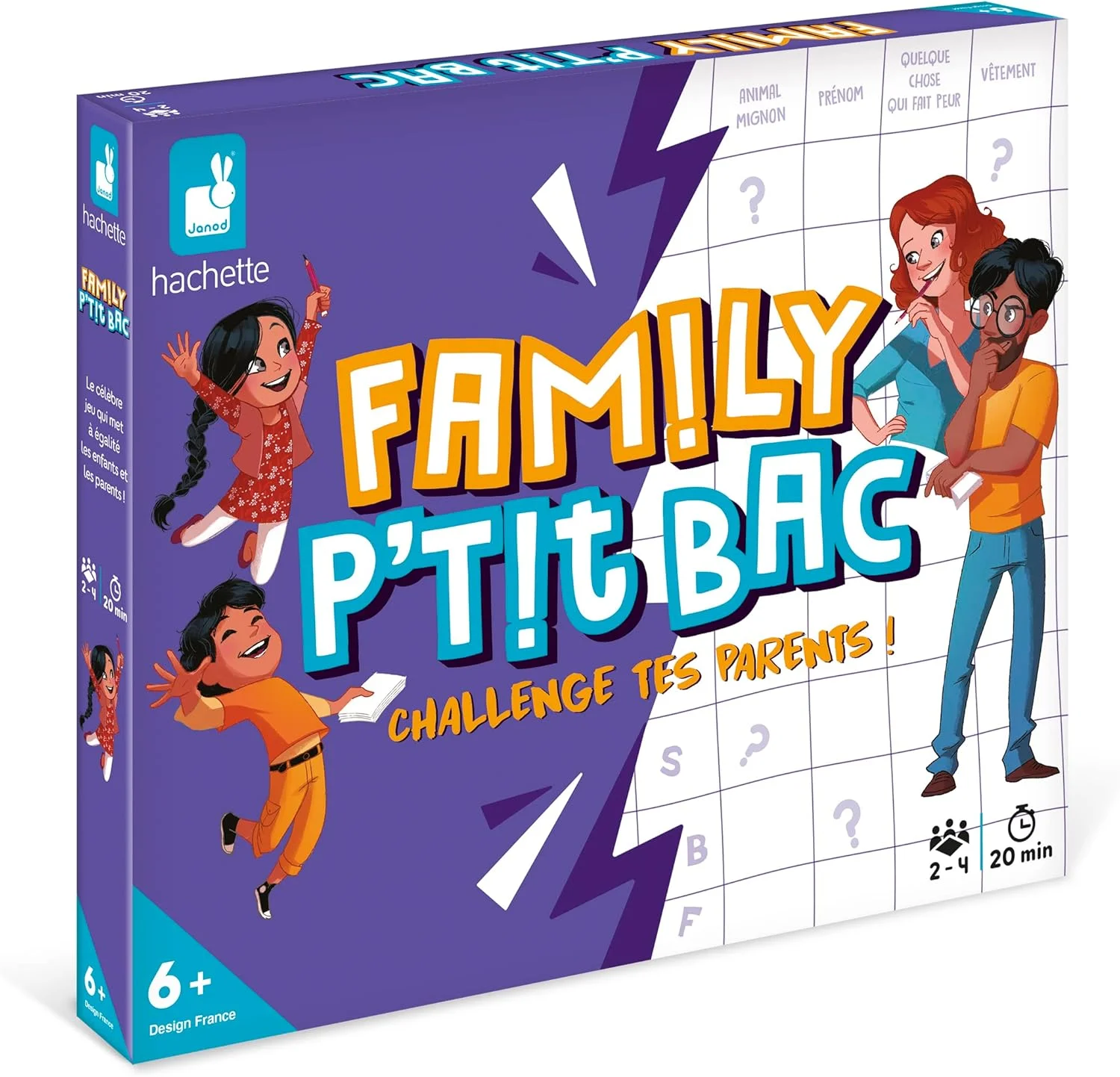 Janod Family P'tit Bac - Jeu de société Petit Bac (FR)