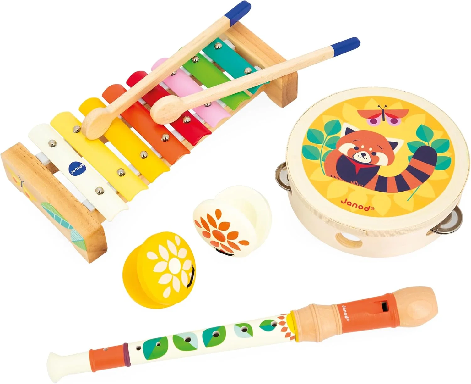 Janod Gioia Set musical enfant (4 instruments en bois)