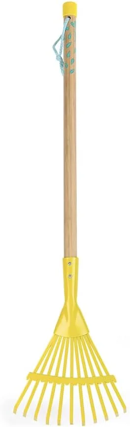 Janod Grand râteau à feuilles enfant, 76 cm dès 3 ans