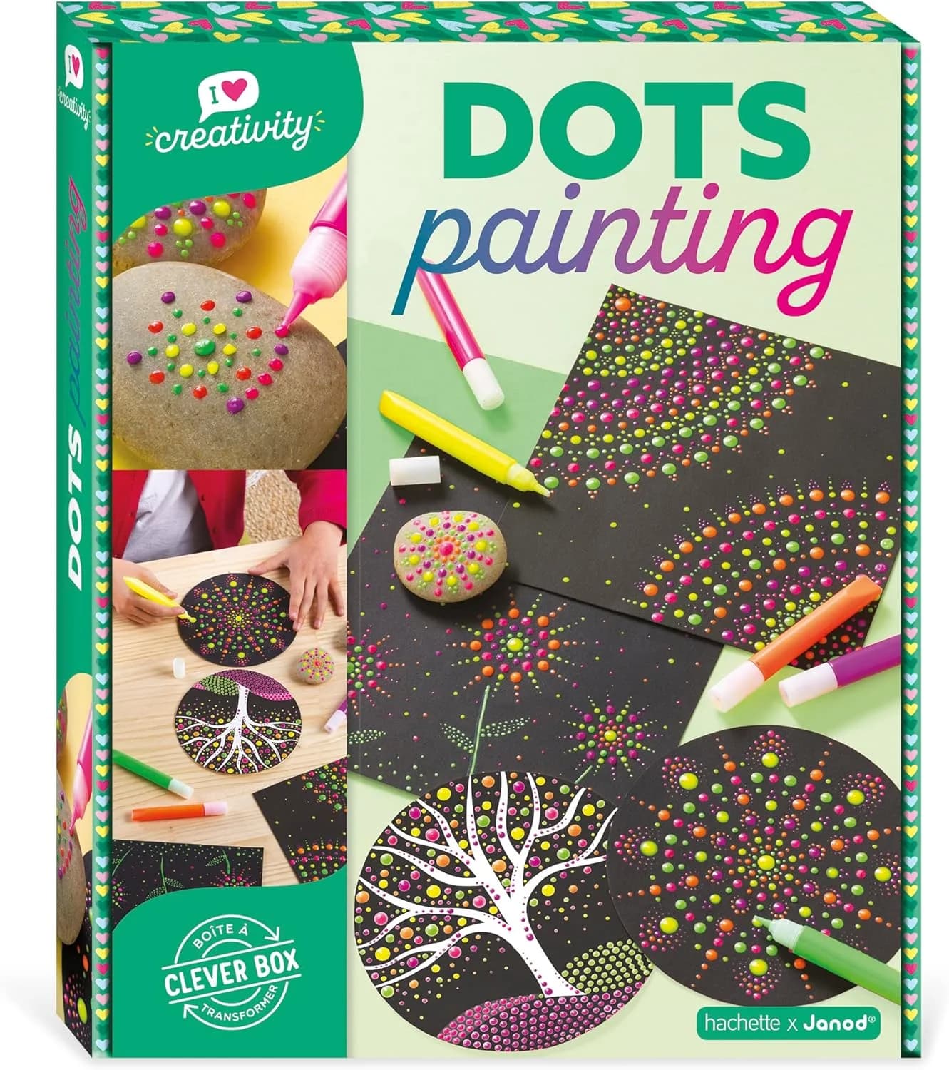 Janod I Love Creativity - Dot Painting (pointillisme + peinture 3D) - 8-12 ans