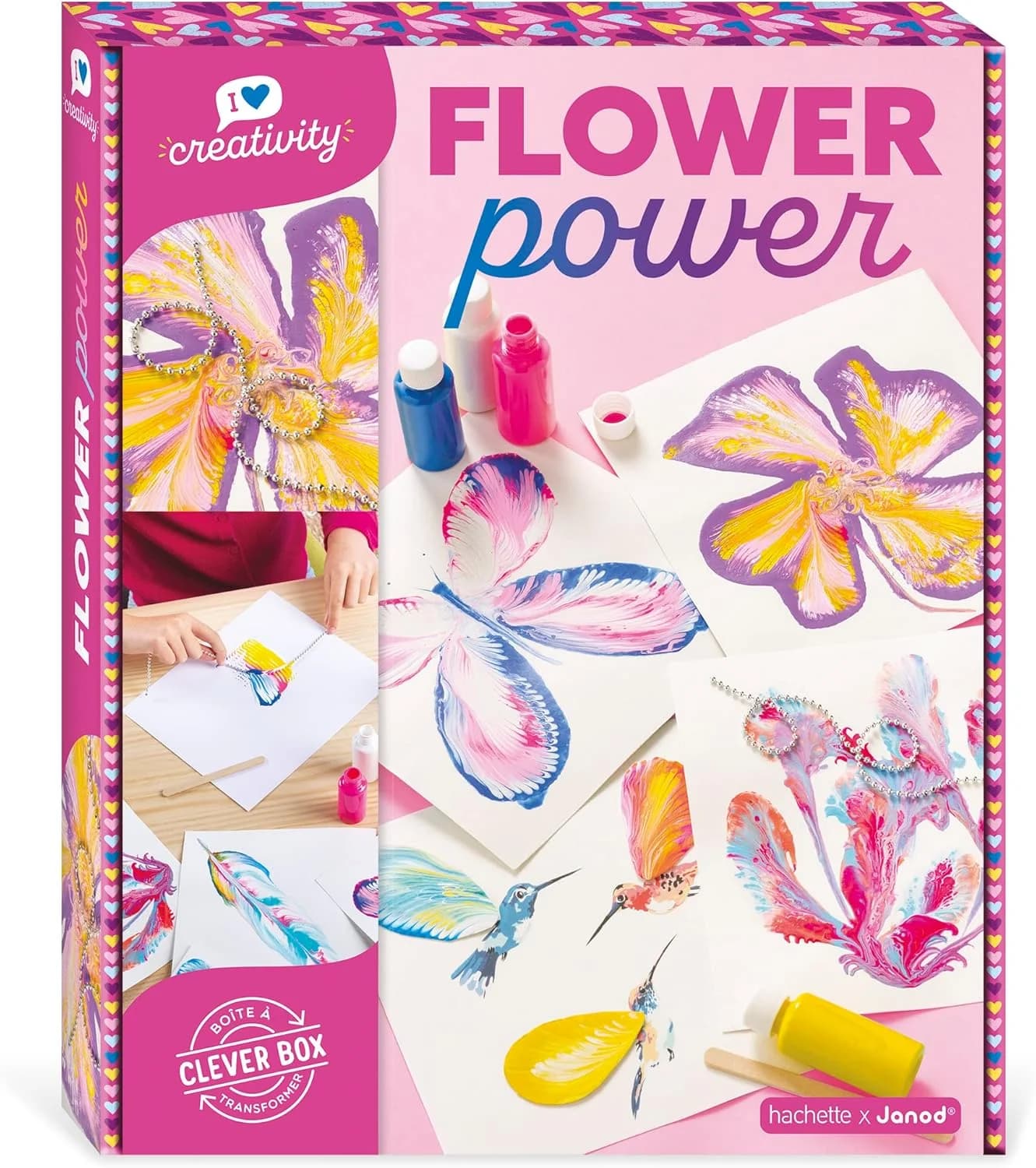 Janod I Love Creativity - Flower Power (pouring acrylique) - 8-12 ans