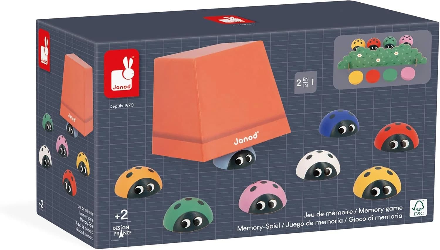 Janod Jeu de mémoire Coccinelles - couleurs - J05079