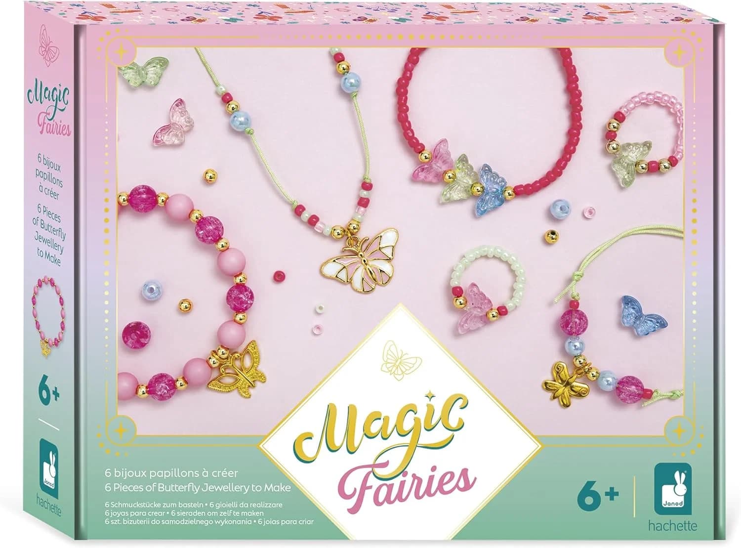 Janod - Kit bijoux papillons Magic Fairies (6 créations) - 6 ans+