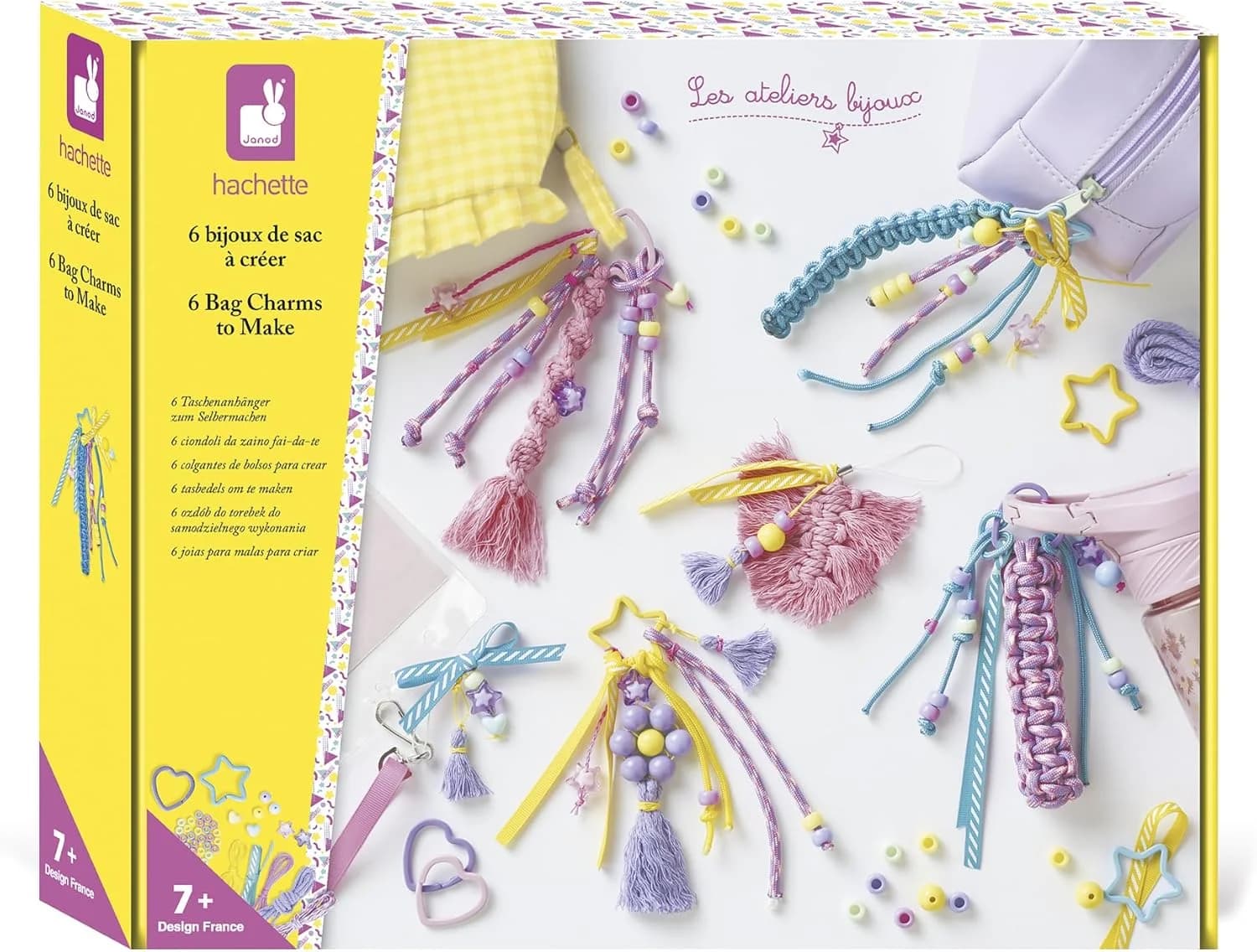 Janod kit créatif bijoux de sac DIY - 6 accessoires à personnaliser