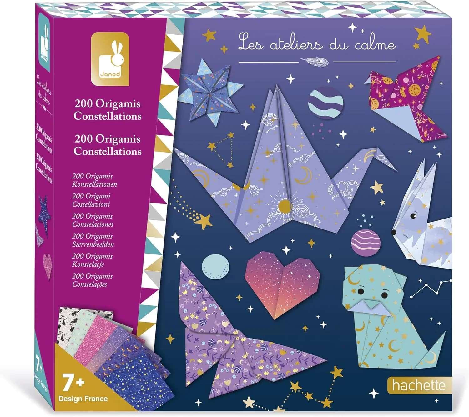 Janod - Kit origami enfants (200 feuilles, 15 modèles) - 7 ans+