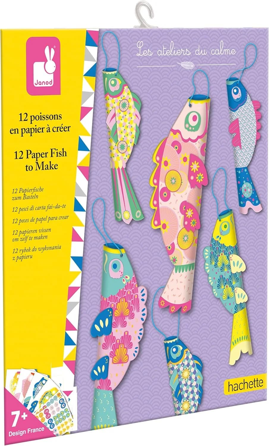 Janod Les Ateliers du Calme – Poissons en papier à créer (12) dès 7 ans