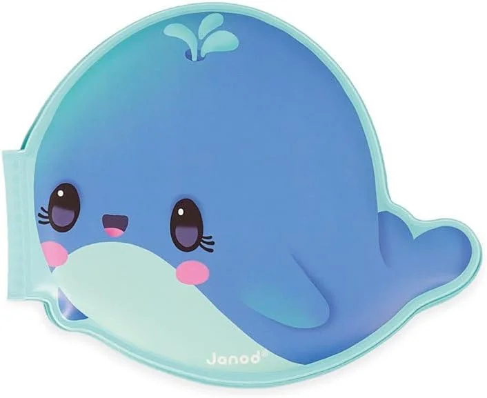 Janod - Livre de bain Baleine (8 pages, livre d’éveil)