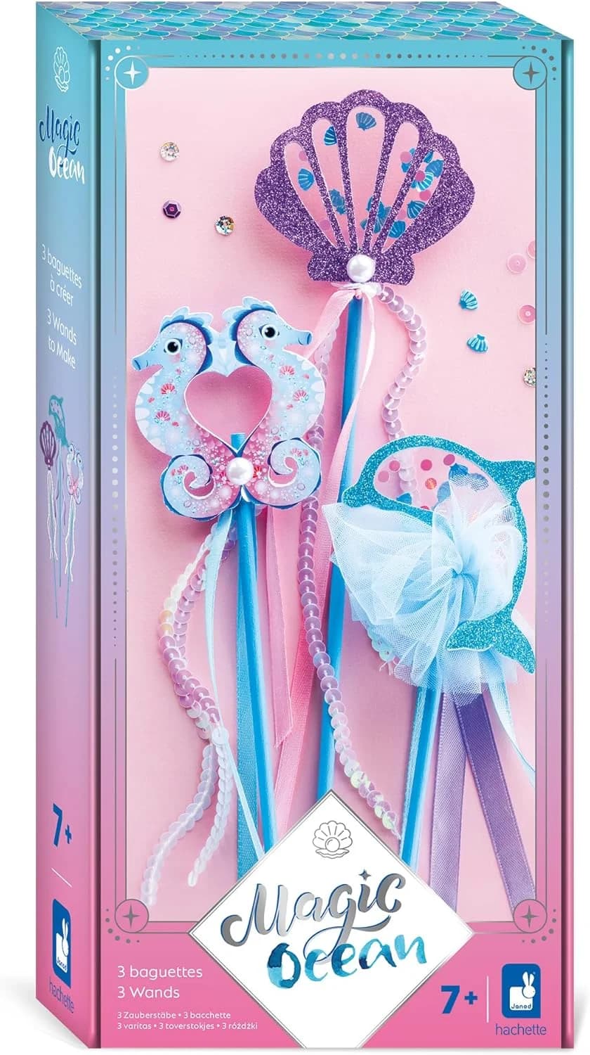 Janod Magic Ocean - 3 baguettes de sirène à créer (kit DIY) - 7+