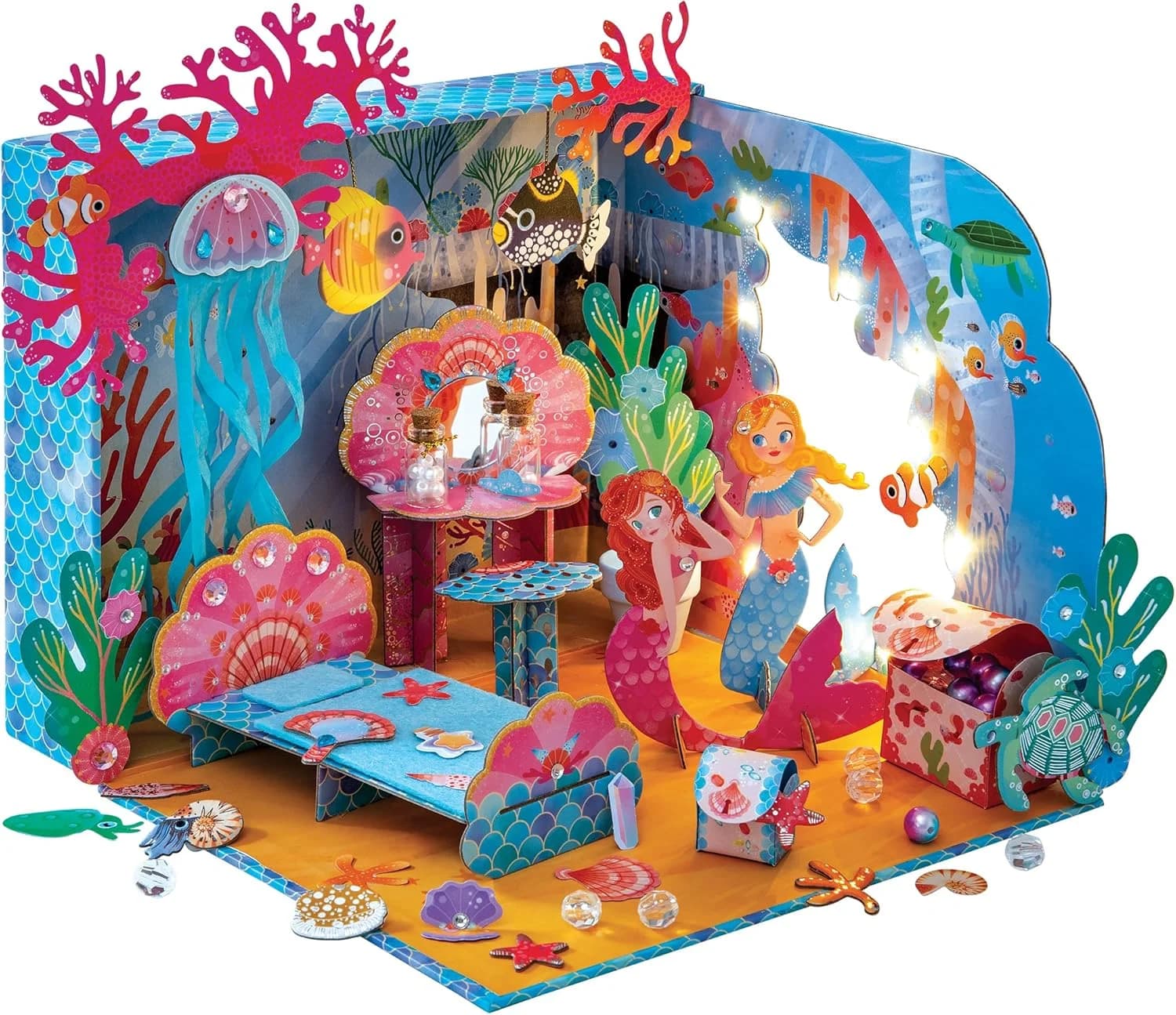 Janod Magic Ocean - La chambre des sirènes à créer (décor 3D lumineux) - 8+