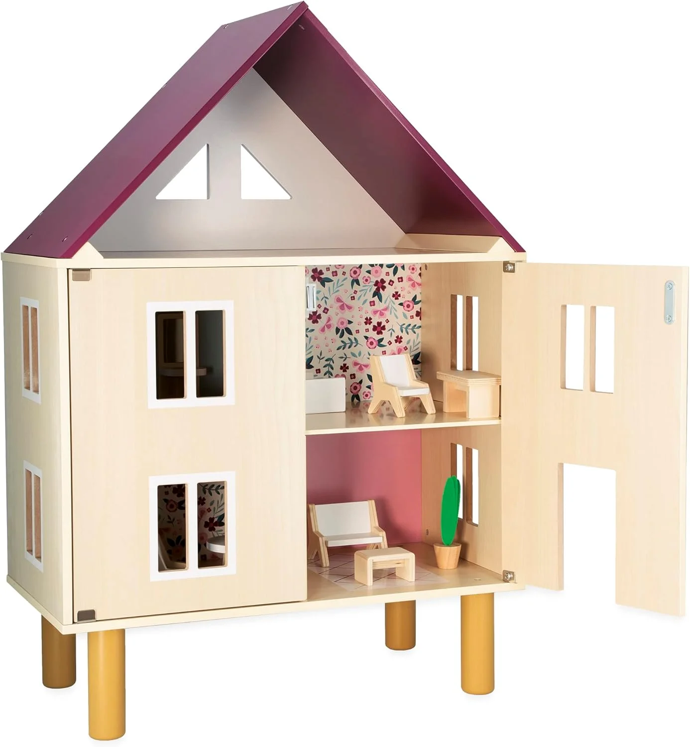 Janod Maison de poupée Twist en bois - 11 accessoires dès 3 ans