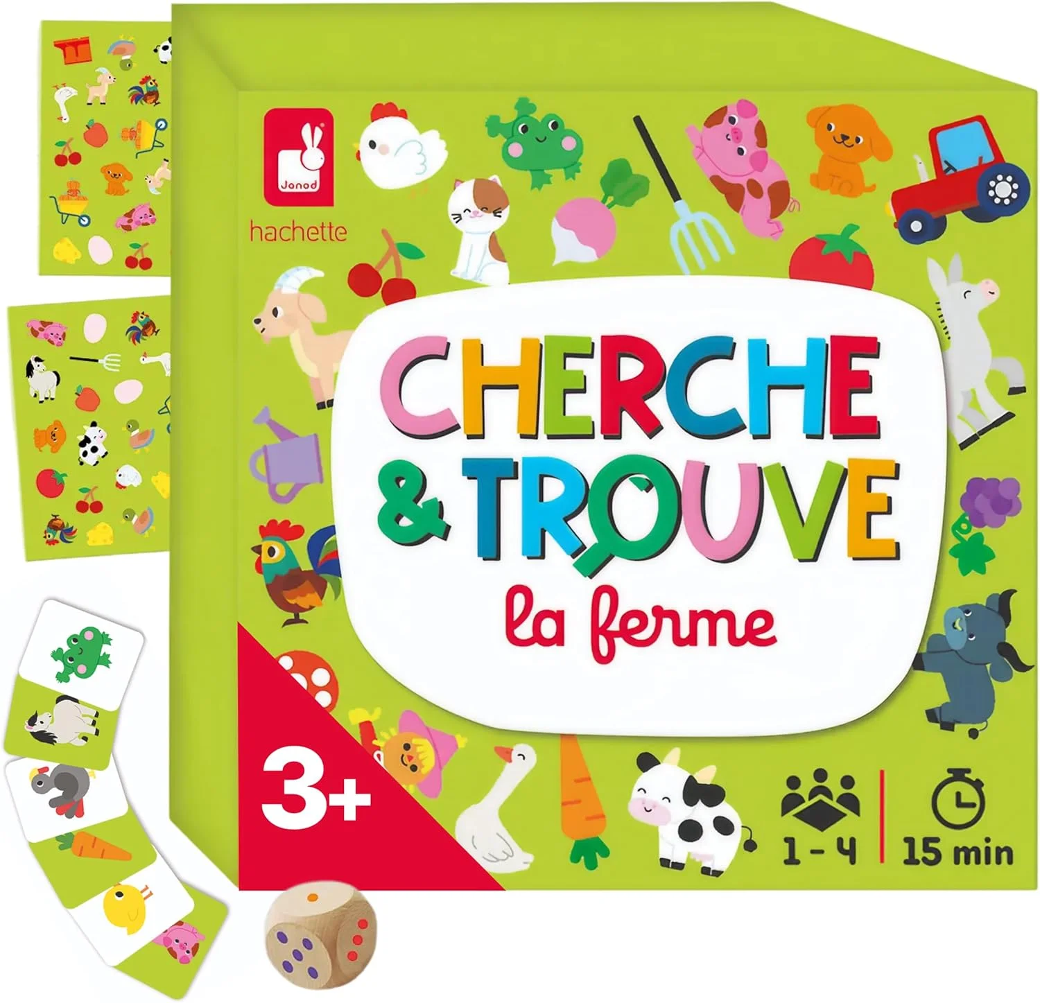 Janod Mon Premier Cherche & Trouve – Animaux de la ferme (jeu d’observation) dès 3 ans