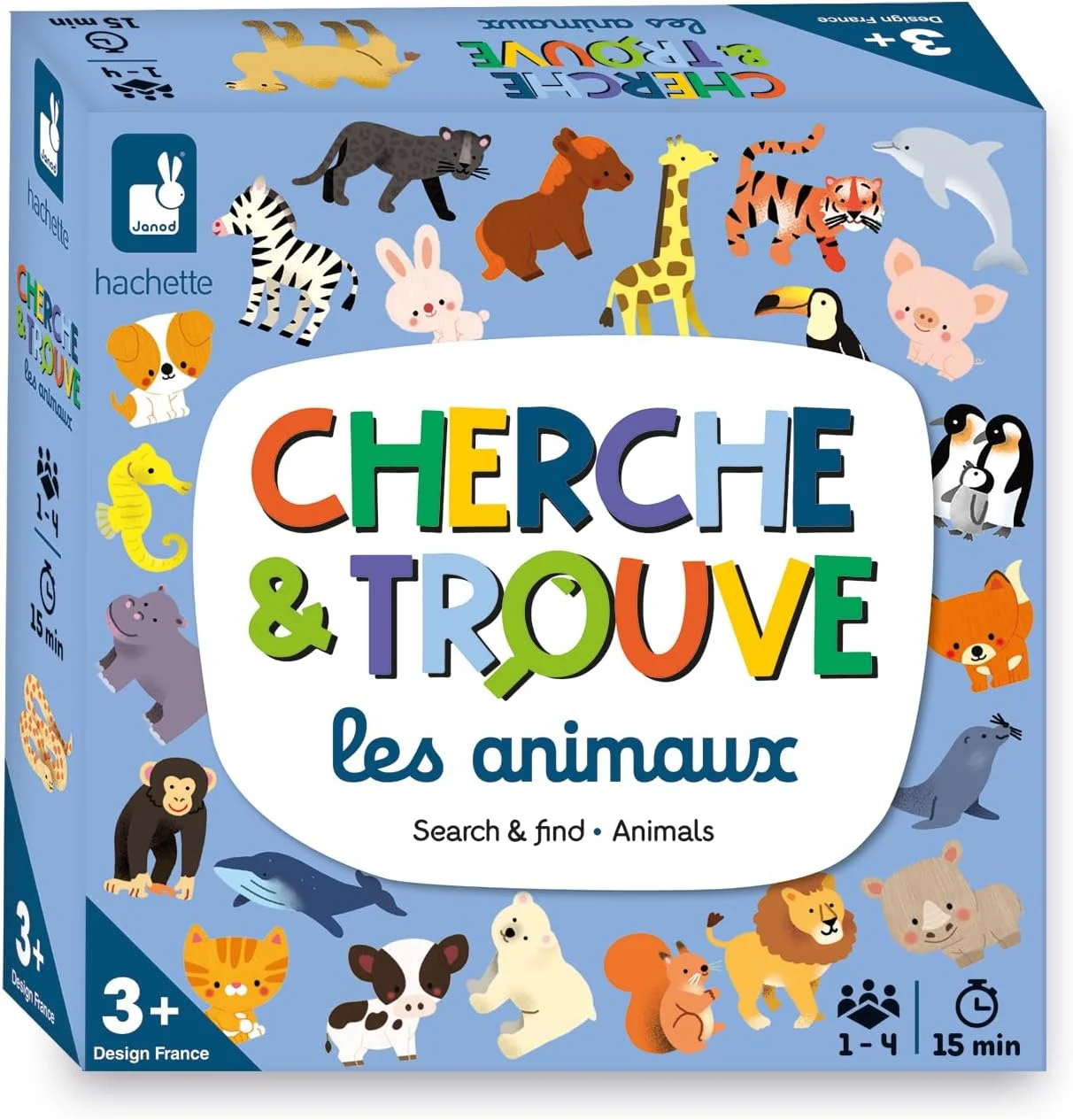 Janod Mon Premier Cherche & Trouve – Les Animaux (jeu d’observation) dès 3 ans