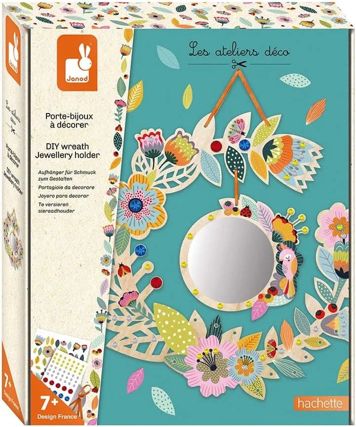 Janod – Porte-bijoux en bois à décorer – dès 7 ans