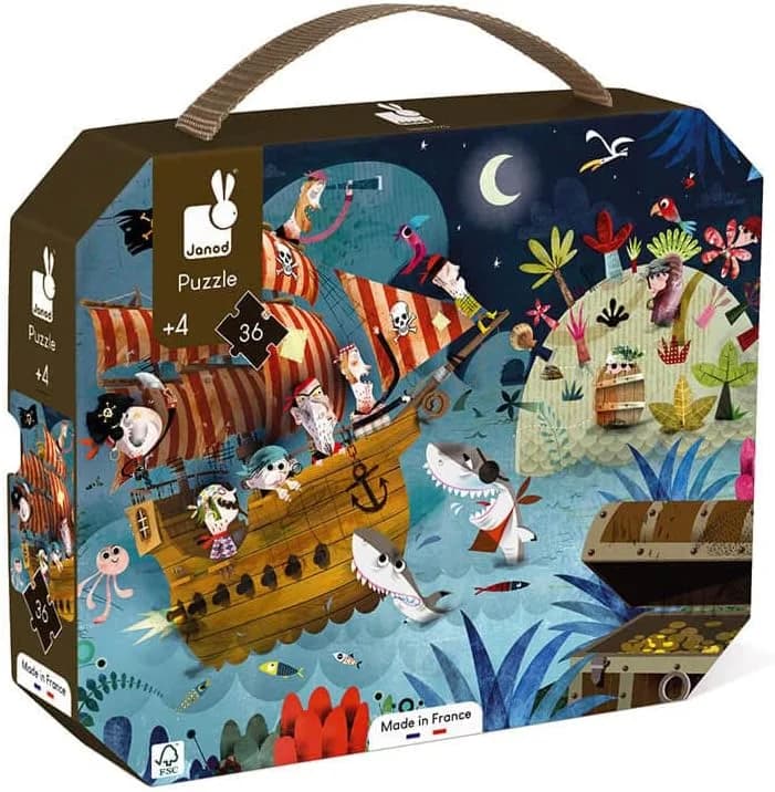 Janod Puzzle enfant Chasse au trésor 36 pièces