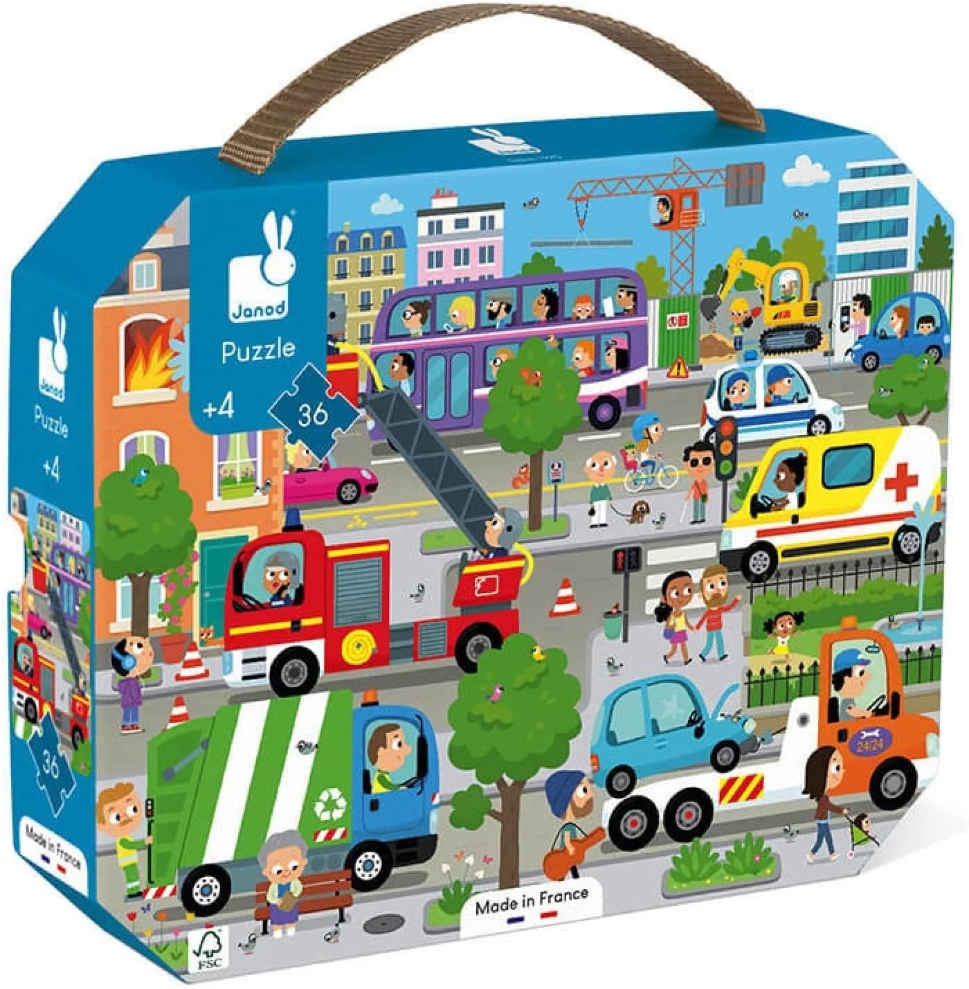Janod Puzzle enfant City 36 pièces - Dès 4 ans