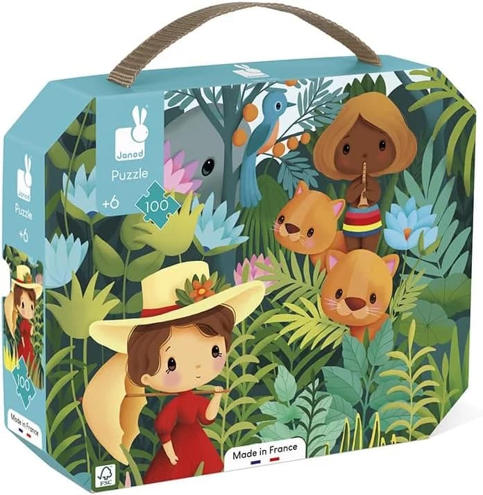 Janod Puzzle inspiré de Rousseau – 100 pièces jungle (J02550)