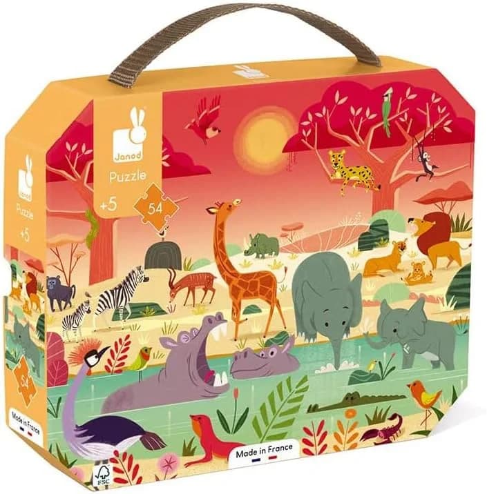 Janod Puzzle Réserve animalière 54 pièces (dès 5 ans)