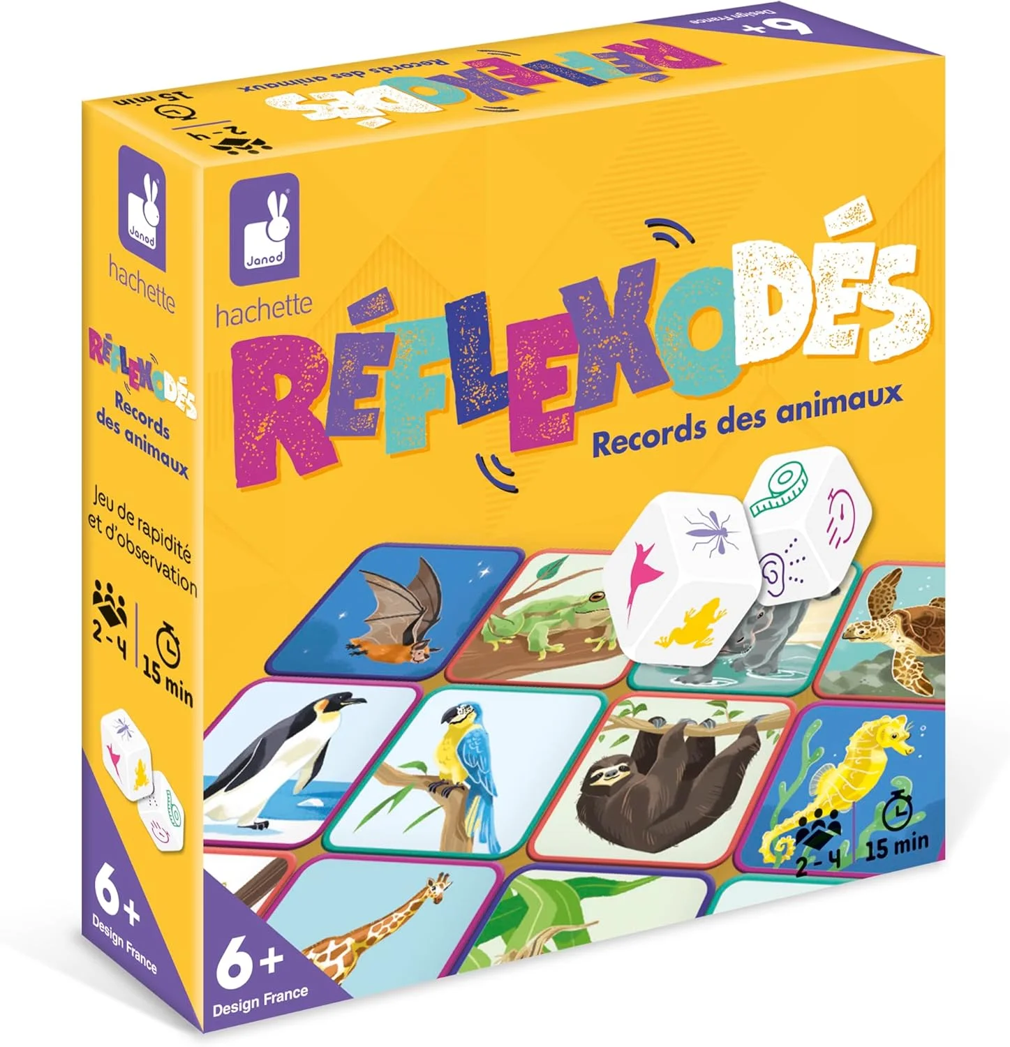 Janod Réflexodé Records des Animaux – Jeu d’observation et rapidité dès 6 ans