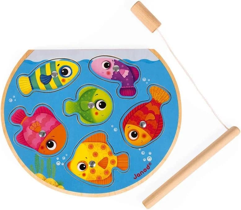 Janod Speedy Fish - Puzzle pêche magnétique (6 poissons)