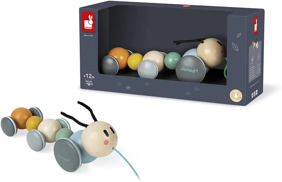 Janod Sweet Cocoon - Chenille à promener en bois