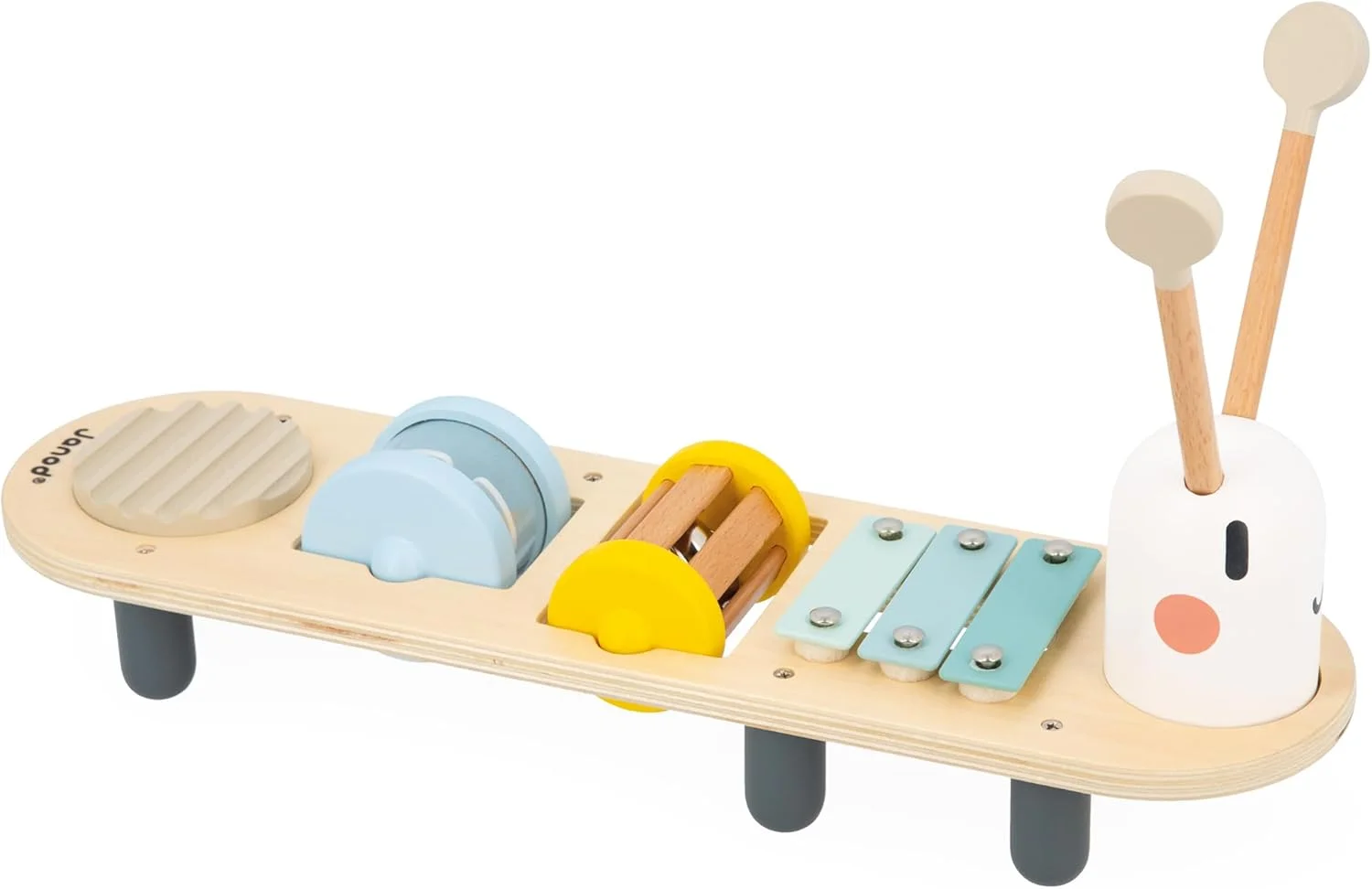 Janod Sweet Cocoon Stand d’éveil sonore Chenille (5 activités)