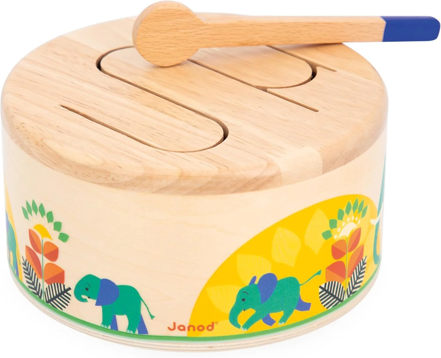 Janod Tambour en bois Gioia avec baguette (dès 18 mois)